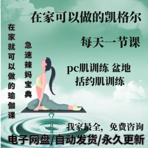 凯格尔pc肌运动锻炼视频教程新手自学零基础入门精通教学课程全集-淘淘虚拟网