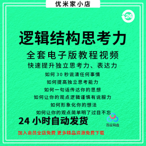 结构化逻辑思维能力训练视频课程表达清晰思维逻辑说服力教程资料-淘淘虚拟网