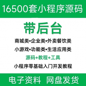 小程序源码商城企业源码带后台公众号平台小游戏教程视频-淘淘虚拟网