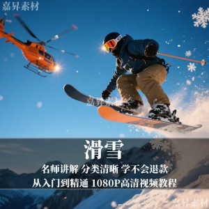 单板双板滑雪教程视频教学成人全套入门自学零基础学习视频教程-淘淘虚拟网