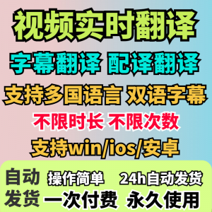 视频实时翻译软件自动添加字幕同声传译看剧网课翻译工具字幕生成-淘淘虚拟网