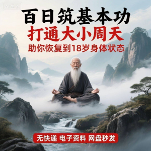 百日筑基功打通大小周天电子版视频课程动功通脉秘传心法打坐讲解-淘淘虚拟网