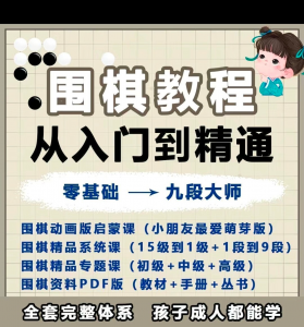 围棋教程零基础儿童视频课少儿动画启蒙围棋入门系统电子资料课程-淘淘虚拟网