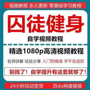 囚徒健身视频教程自重整套教案整专项训练教程+PDF电子版囚徒健身-淘淘虚拟网