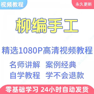 柳编手工视频教程新手学习小白自学零基础入门精通教学课程全集-淘淘虚拟网