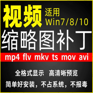 视频缩略图补丁mp4 flv ts mov mkv avi等预览软件工具显示插件-淘淘虚拟网