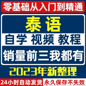 泰语零基础入门自学教材视频基础教程学习口语课程电子版高级-淘淘虚拟网