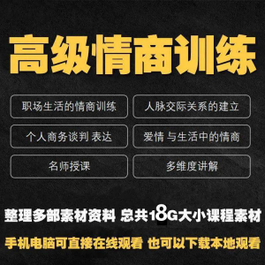 职场情商课程人际交往社交视频自学口才礼仪教程沟通说话技巧素材-淘淘虚拟网