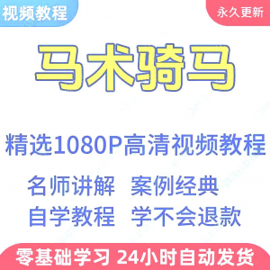 马术骑马视频学习教程新手小白自学零基础入门精通教学课程全集-淘淘虚拟网