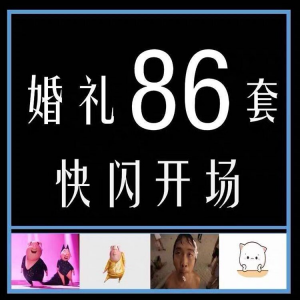 婚礼快闪开场PPT模板中式求婚庆创意搞笑震撼视频制作mv-淘淘虚拟网