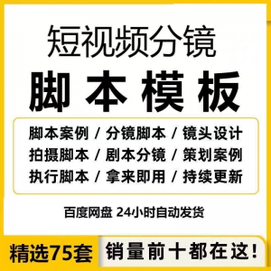 短视频拍摄脚本分镜头表模板抖音计划表剧本拉片宣传片策划表格-淘淘虚拟网