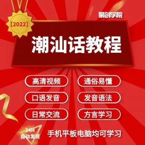 潮汕话视频教程自学习资料教学方言发音培训零基础揭阳潮州语入门-淘淘虚拟网
