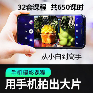 手机摄影通用教程华为苹果专用拍照视频课程人像风景静物构图素材-淘淘虚拟网