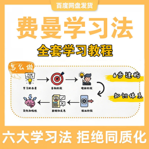 费曼学习法高效率学习全套教程思维导图记忆力笔记技巧视频课程-淘淘虚拟网
