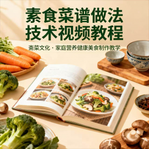 素食菜谱制作技术视频教程家庭营养健康美食教学设计素材-淘淘虚拟网