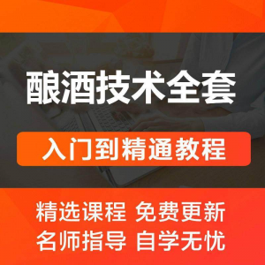 酿酒技术视频教程 葡萄酒酿造传统工艺米酒黄酒白酒勾兑资料全套-淘淘虚拟网