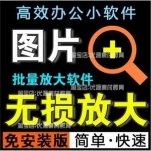 照片图片无损批量放大变大清晰高清滤镜小工具软件设计师美工淘宝-淘淘虚拟网
