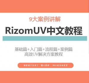 RizomUV中文教程高效UV解决方案视频教学零基础入门自学软件入门-淘淘虚拟网