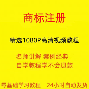 商标注册自己注册视频教程全套从入门到精通技巧培训学习在线课程-淘淘虚拟网