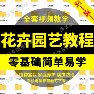 花卉园艺家庭养花盆栽苗圃栽培常识自学视频教程素材资料全套课程-淘淘虚拟网