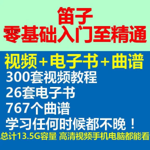 竹笛初学者曲谱入门课程笛零基础视频教学自零基础演奏电子版吹笛-淘淘虚拟网