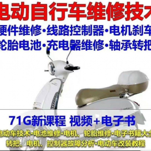 电动车维修视频自学教程零基础学习常见故障保养技术案例讲解大全-淘淘虚拟网