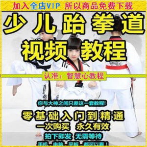 跆拳道自学教学视频跆拳道训练视频跆拳道运动教程少儿培训素材-淘淘虚拟网