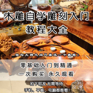 木雕自学雕刻入门教程木匠制作diy手工技术玉石学习视频教学课程-淘淘虚拟网